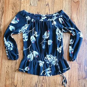White House Black Market silk blouse size small